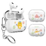 [S2B] KAKAOFRIENDS April Shower Painting AirPods Pro2 Clear Slim case-Apple Bluetooth Earphone All-in-One Case-Made in Korea